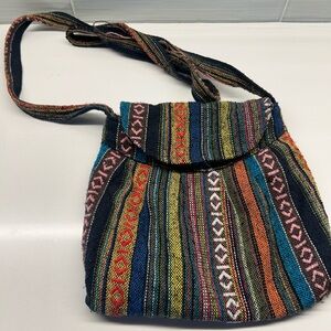 Colorful Striped Crossbody Bag